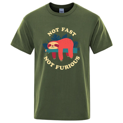 "Not Fast, Not Furious" Lazy Sloth Tee